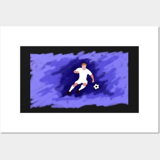 Soccer Blue Posters and Art